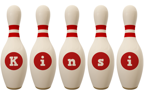 Kinsi bowling-pin logo