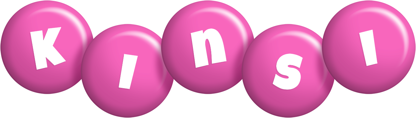 Kinsi candy-pink logo