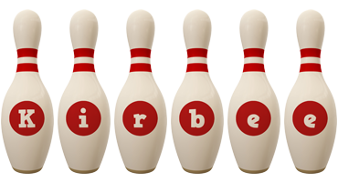 Kirbee bowling-pin logo