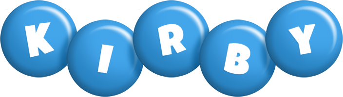 Kirby candy-blue logo