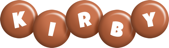 Kirby candy-brown logo