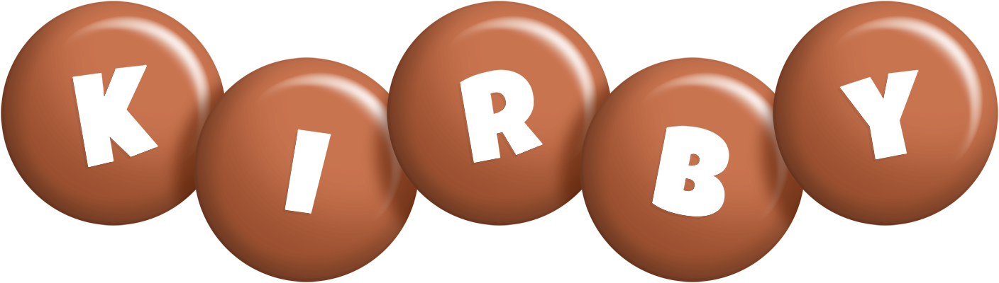 Kirby candy-brown logo