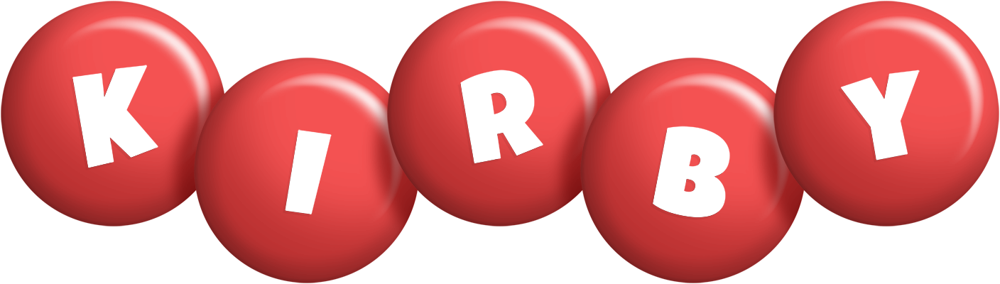 Kirby candy-red logo