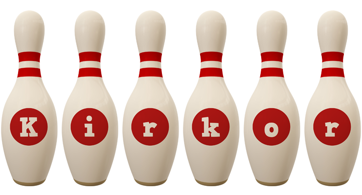 Kirkor bowling-pin logo