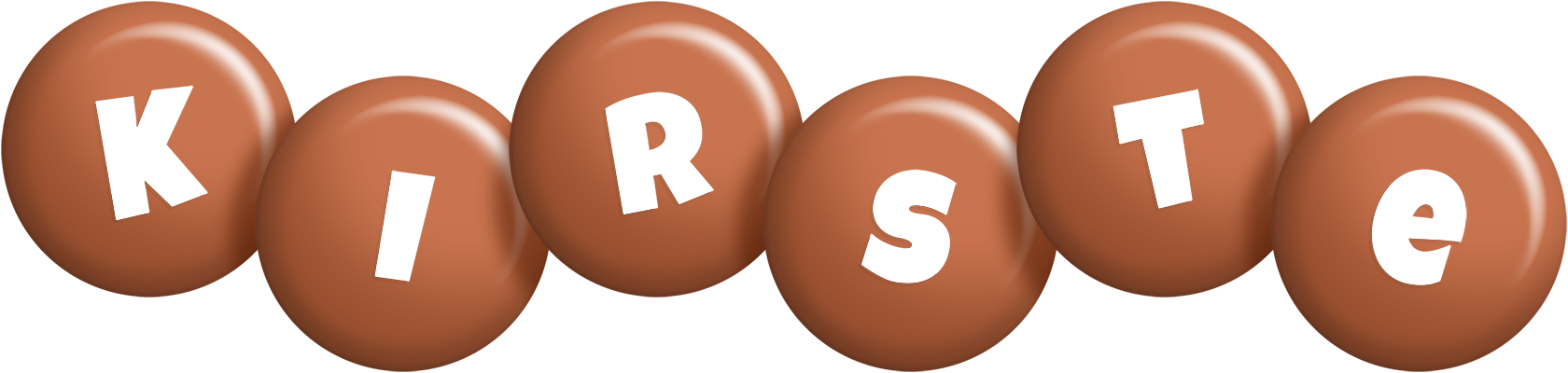 Kirste candy-brown logo