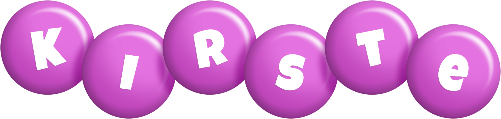 Kirste candy-purple logo