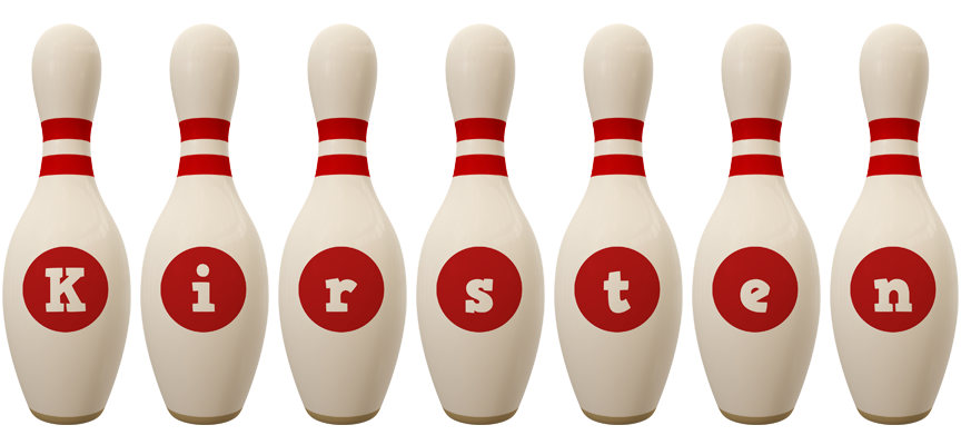 Kirsten bowling-pin logo
