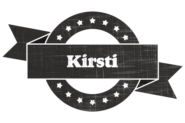 Kirsti grunge logo