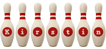 Kirstin bowling-pin logo