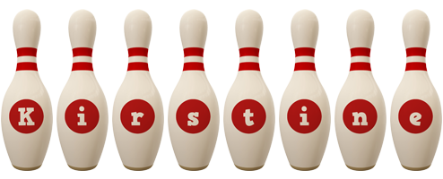 Kirstine bowling-pin logo