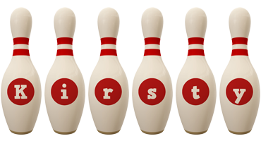 Kirsty bowling-pin logo