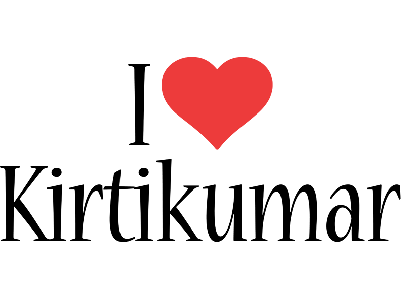 Kirtikumar i-love logo