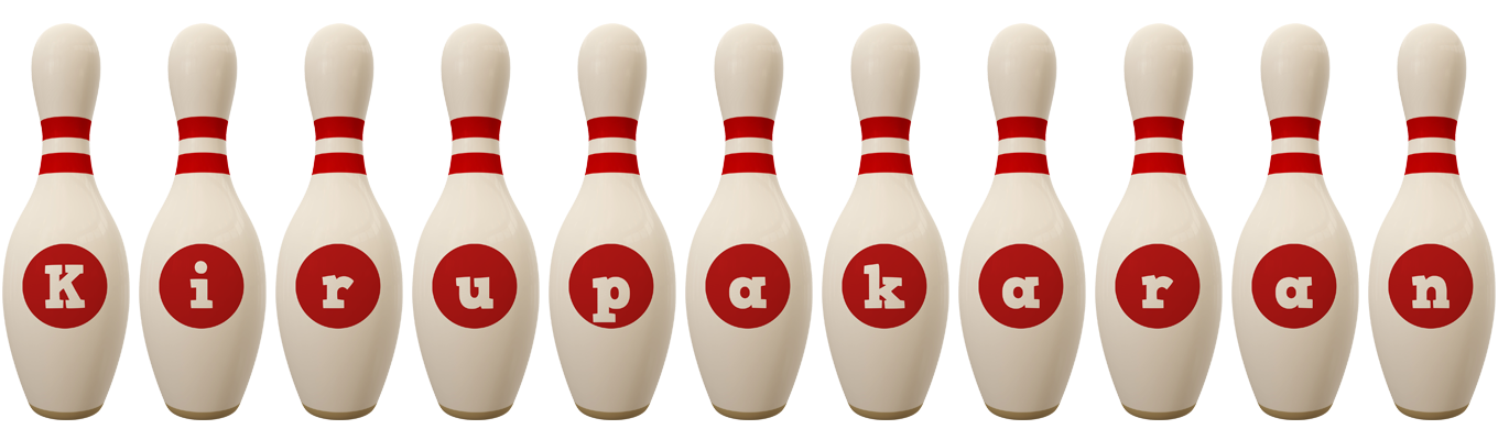 Kirupakaran bowling-pin logo