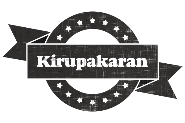 Kirupakaran grunge logo
