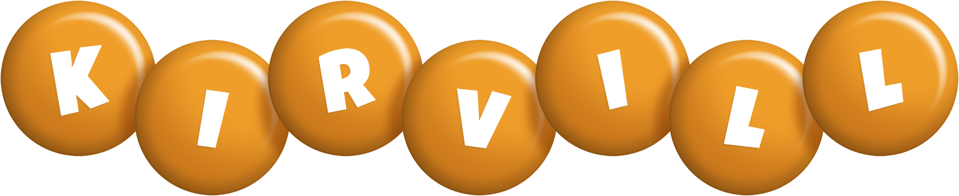 Kirvill candy-orange logo