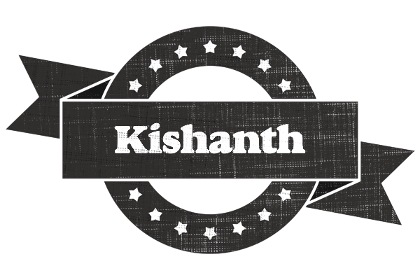 Kishanth grunge logo