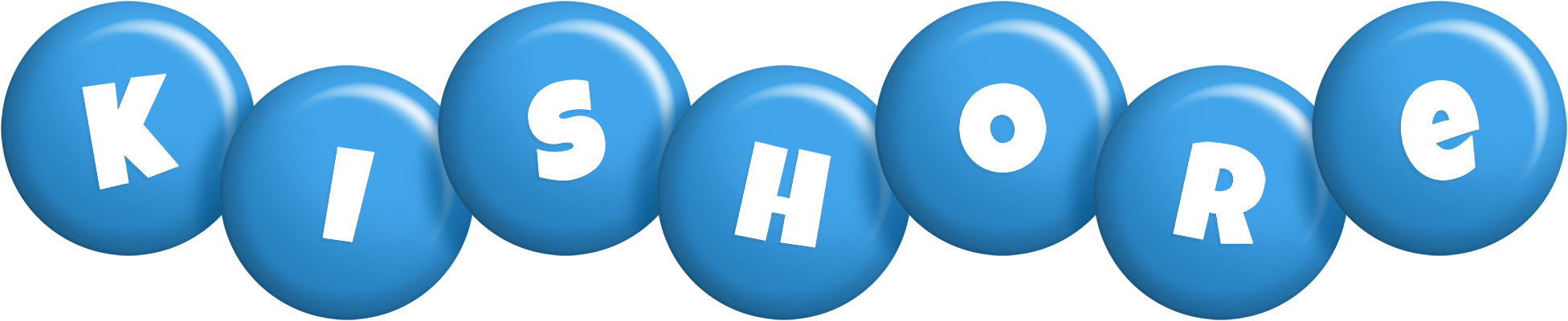 Kishore candy-blue logo