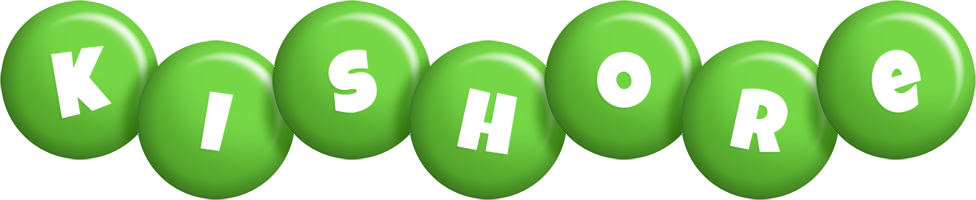Kishore candy-green logo