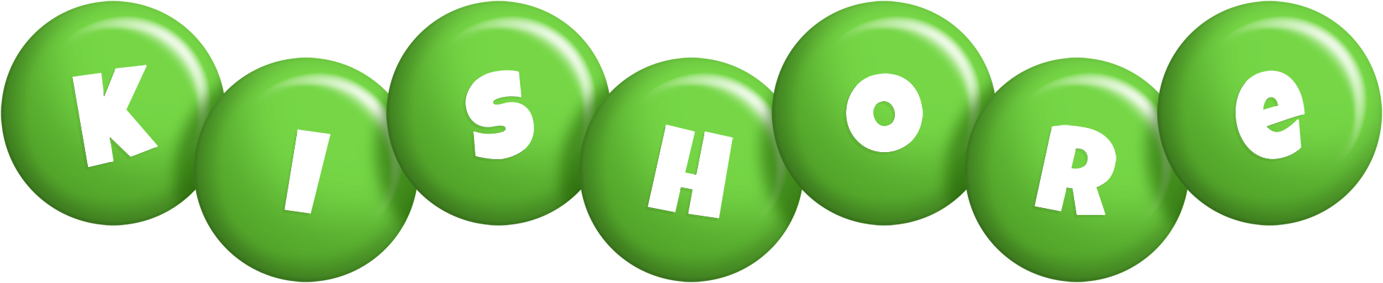 Kishore candy-green logo