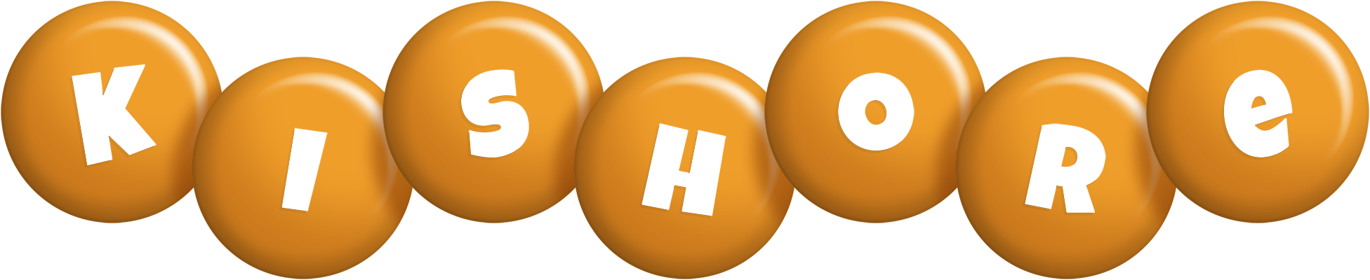 Kishore candy-orange logo
