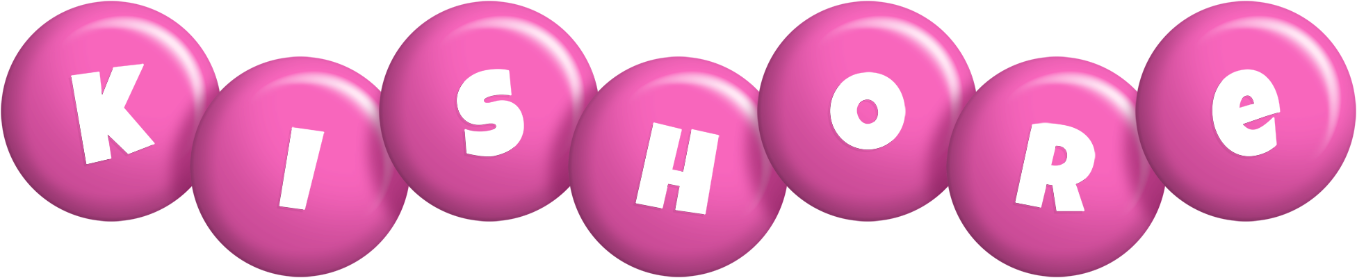 Kishore candy-pink logo