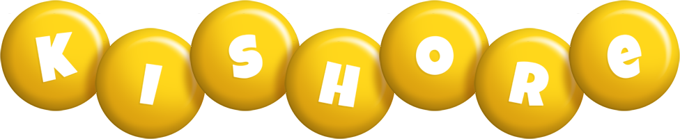 Kishore candy-yellow logo