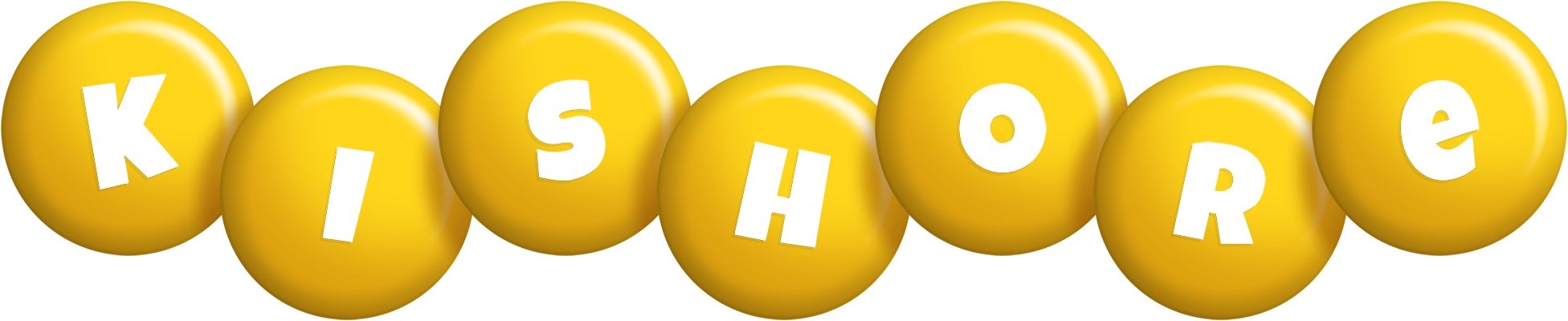 Kishore candy-yellow logo