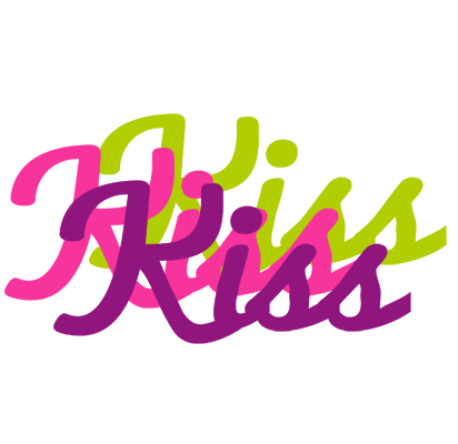 Kiss flowers logo