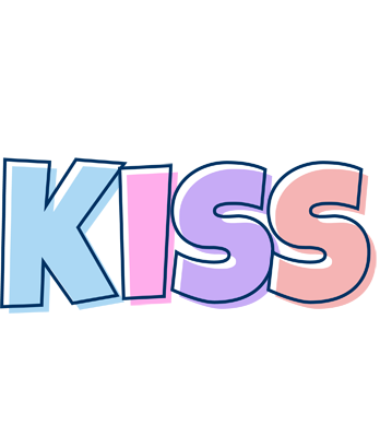 Kiss pastel logo