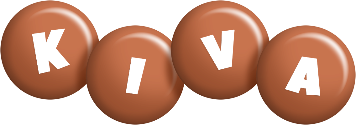 Kiva candy-brown logo