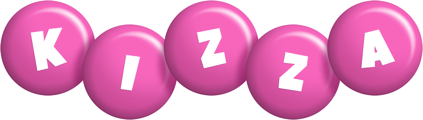 Kizza candy-pink logo