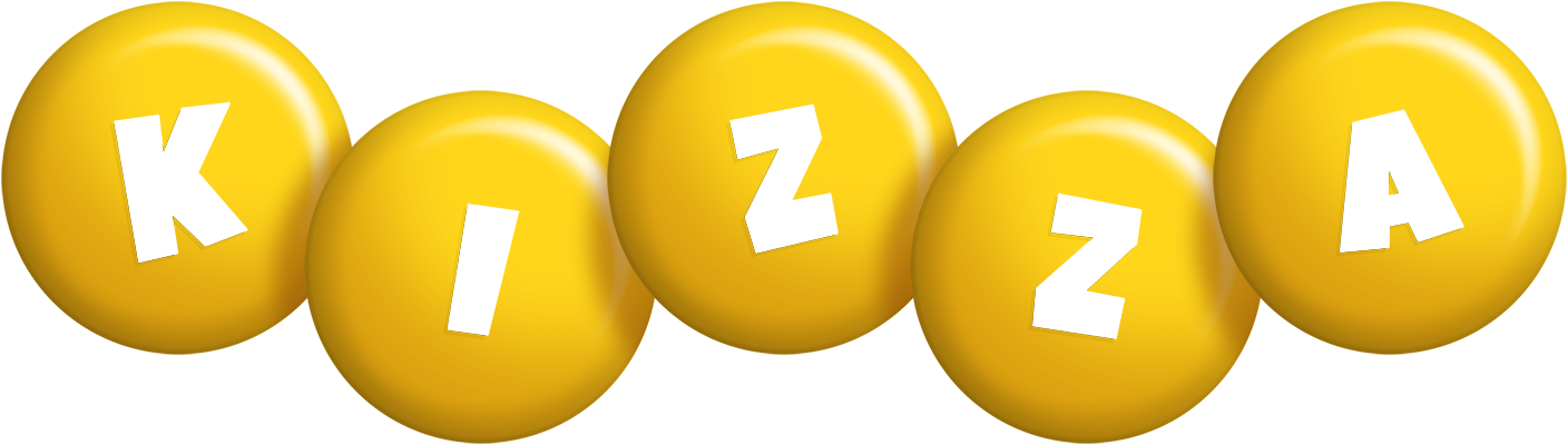 Kizza candy-yellow logo