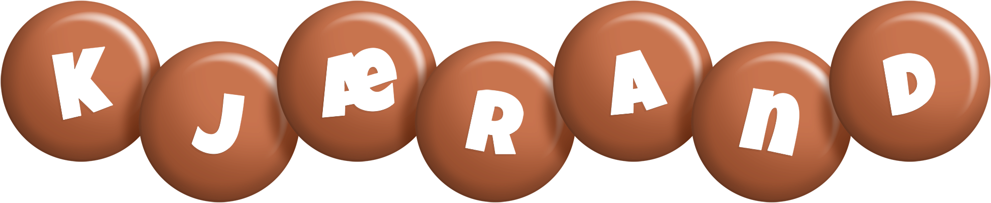 Kjærand candy-brown logo