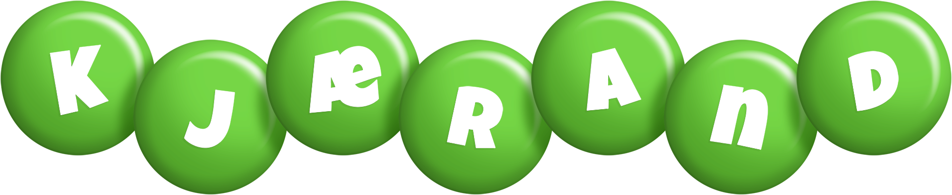 Kjærand candy-green logo