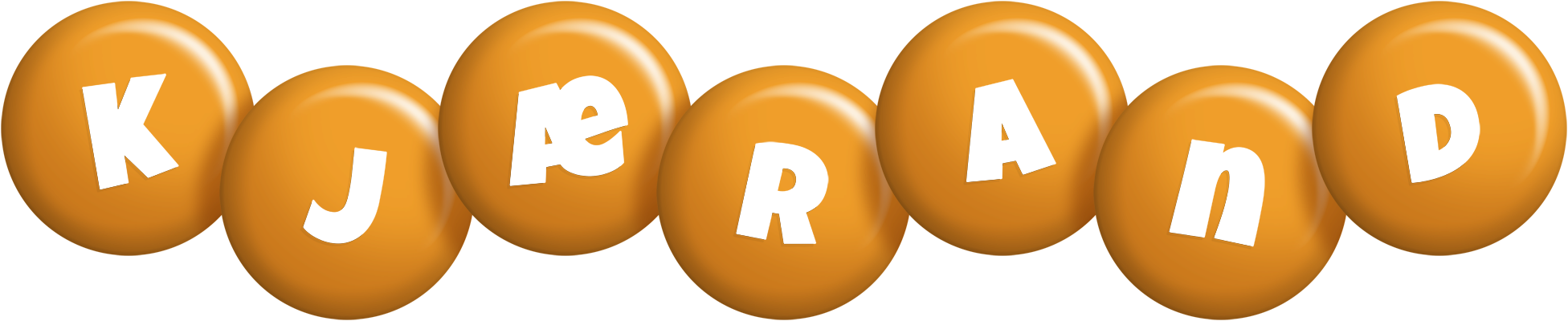 Kjærand candy-orange logo