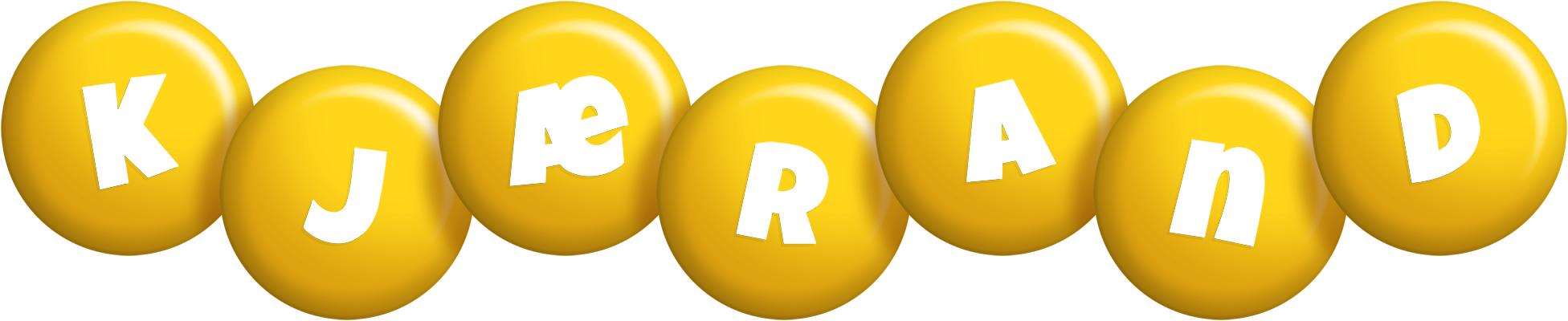 Kjærand candy-yellow logo