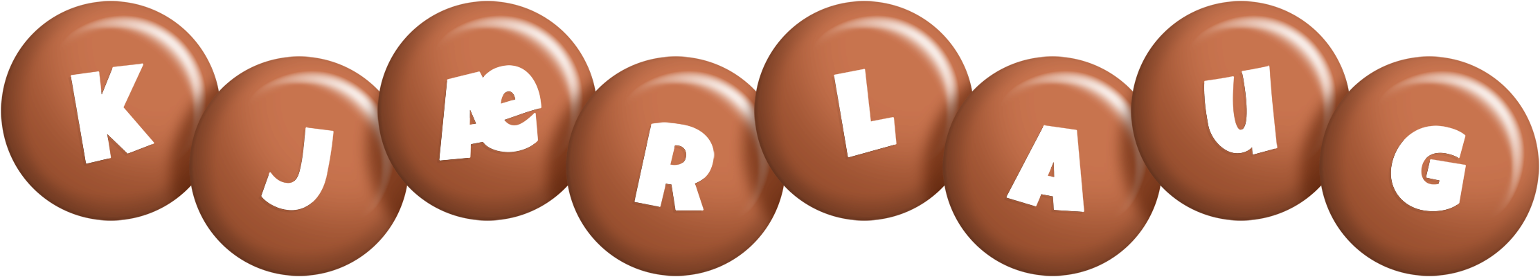 Kjærlaug candy-brown logo