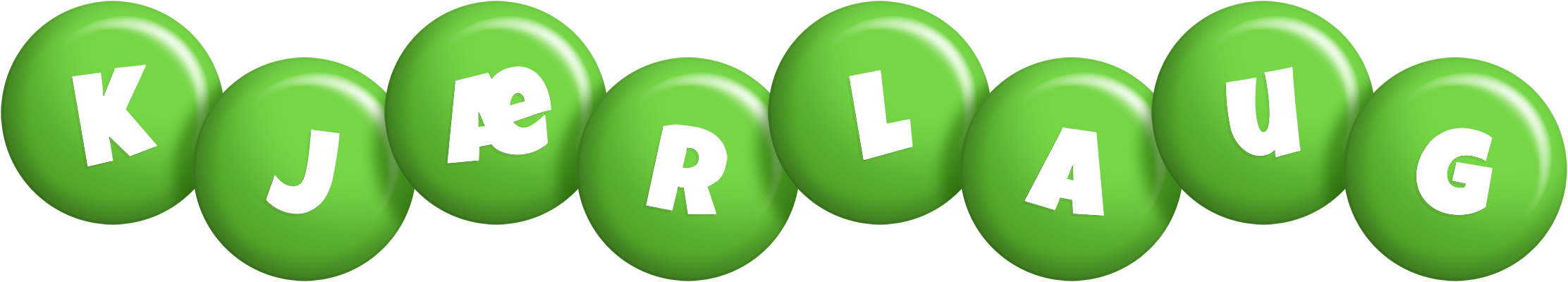 Kjærlaug candy-green logo