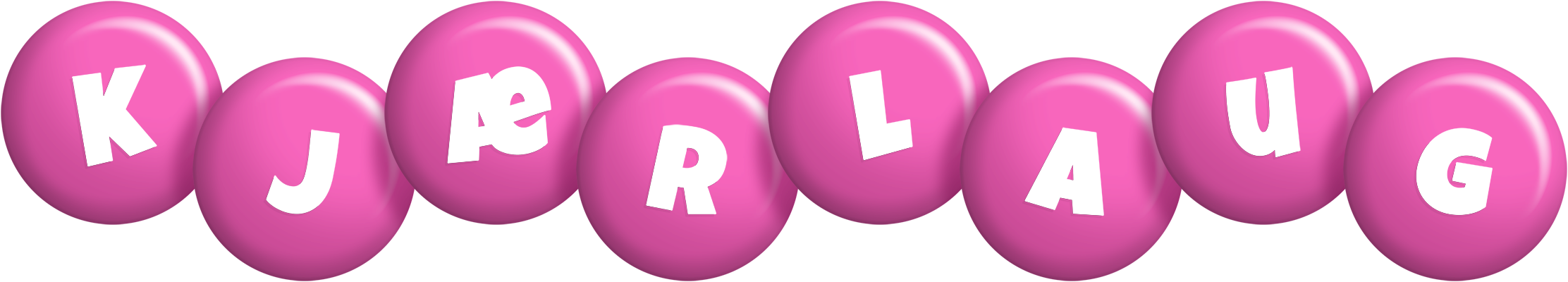 Kjærlaug candy-pink logo