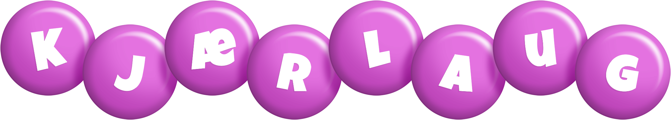 Kjærlaug candy-purple logo