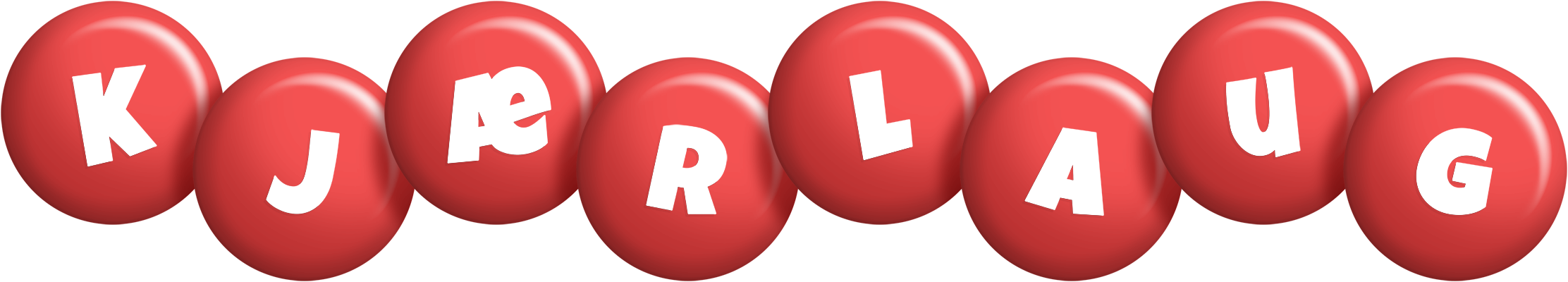 Kjærlaug candy-red logo
