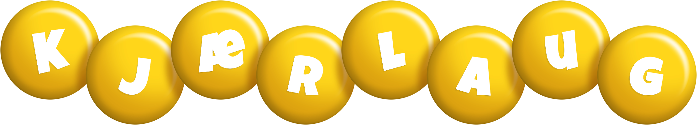 Kjærlaug candy-yellow logo