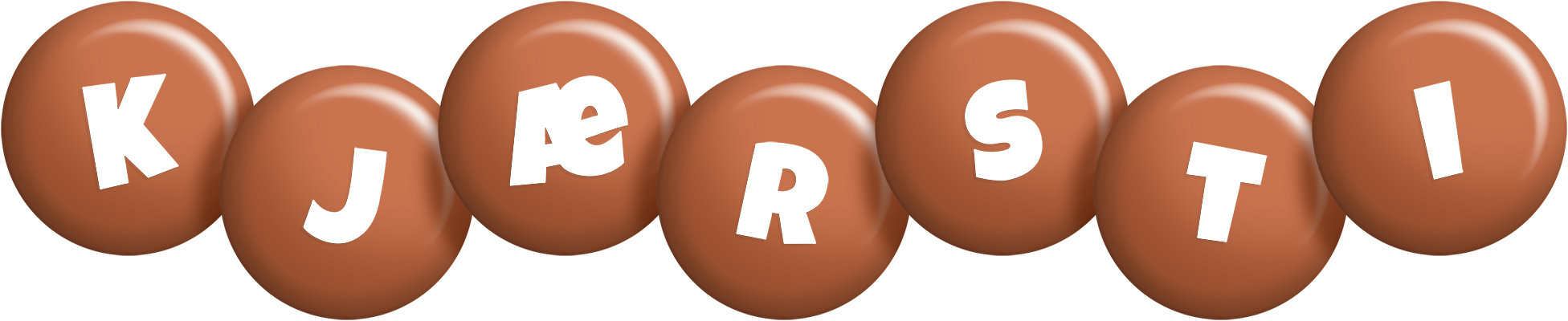 Kjærsti candy-brown logo