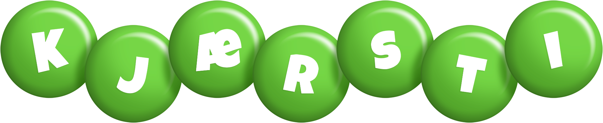 Kjærsti candy-green logo