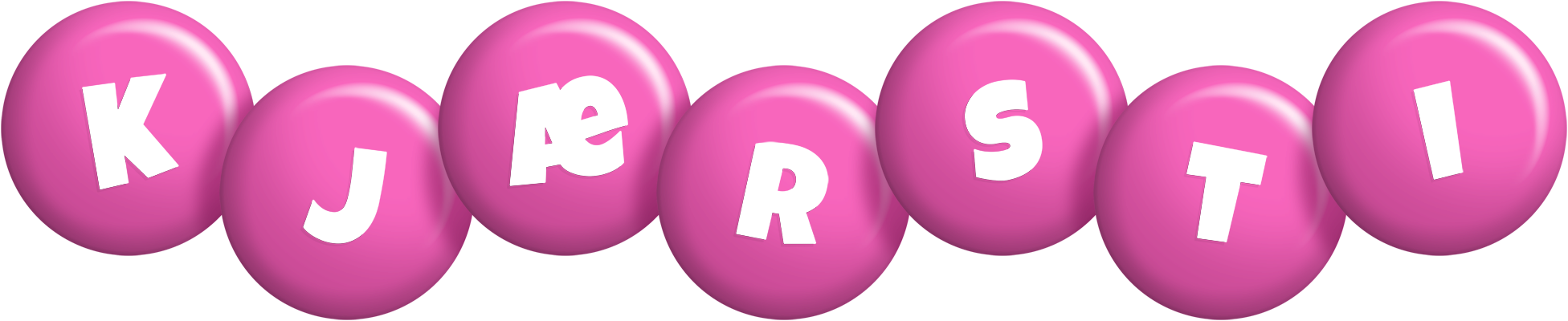 Kjærsti candy-pink logo