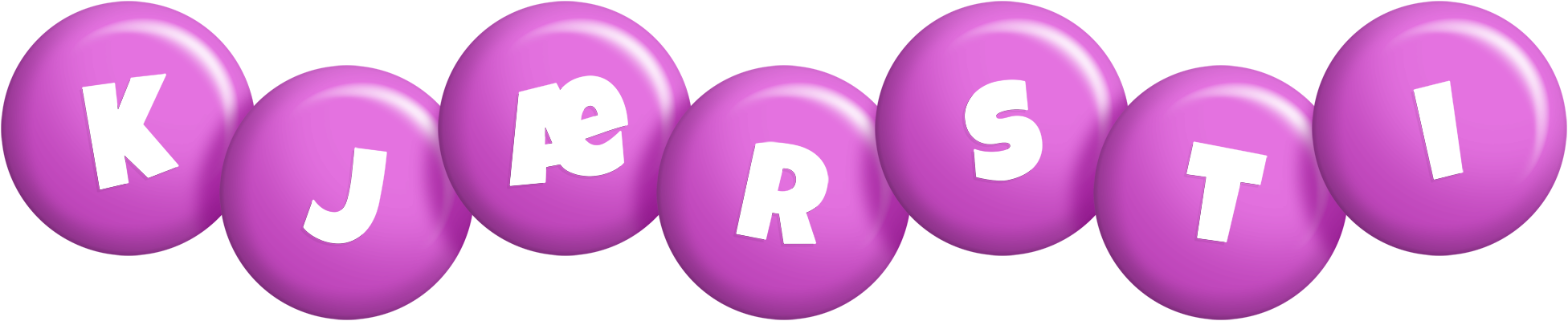 Kjærsti candy-purple logo