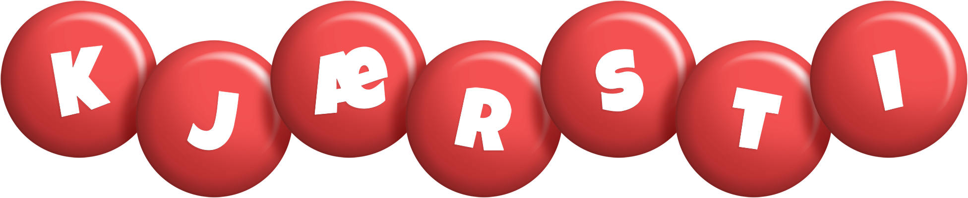 Kjærsti candy-red logo
