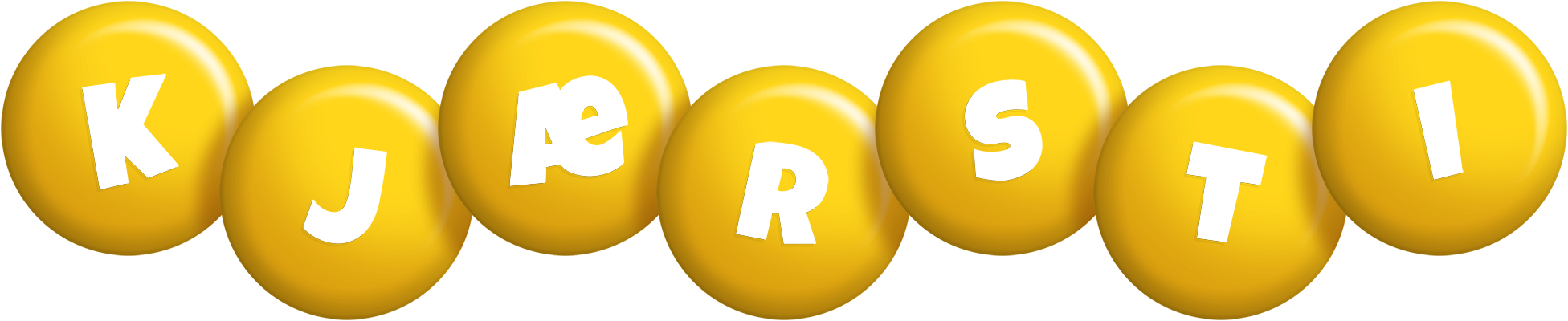 Kjærsti candy-yellow logo