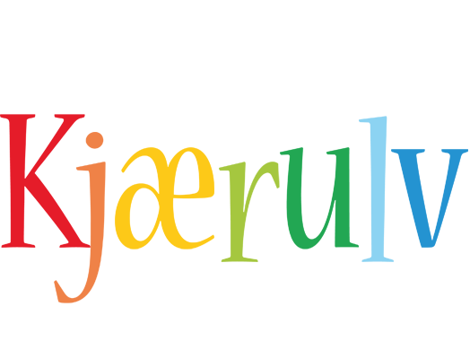 Kjærulv birthday logo