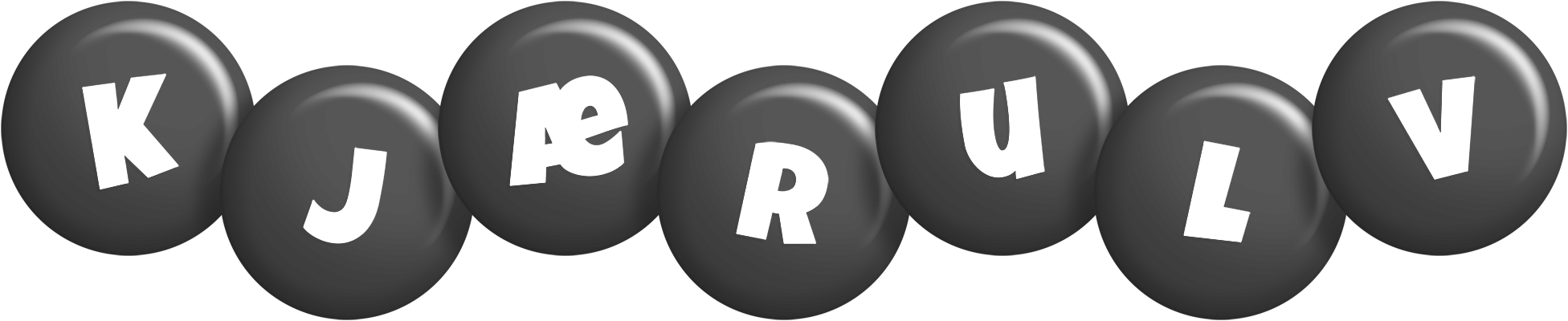 Kjærulv candy-black logo